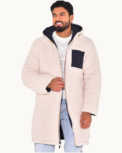 Ryan | Men's Long Warm Reversible Coat for Winter