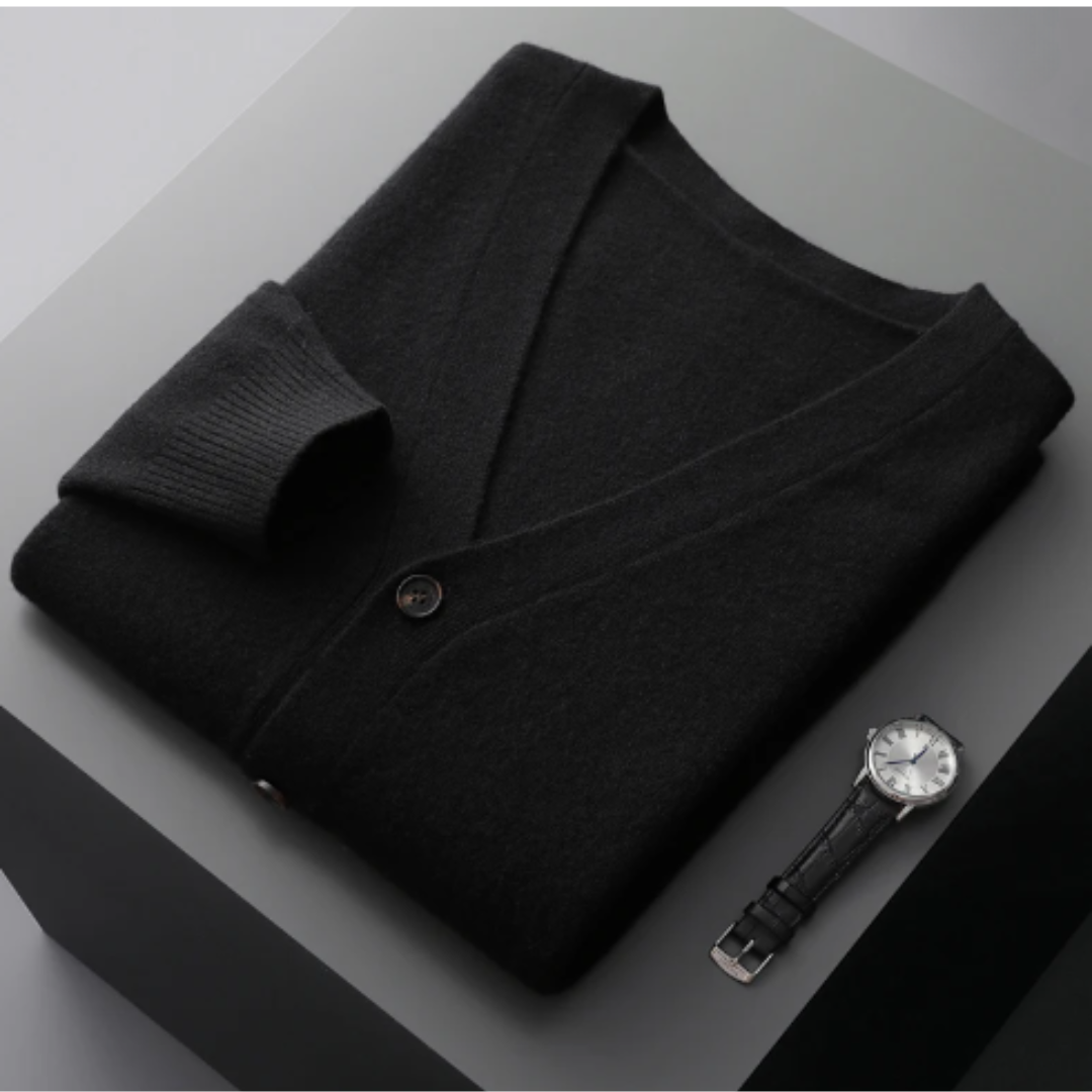 Nicholas | Men's Classic V-Neck Cardigan for Winter
