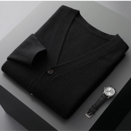 Nicholas | Men's Classic V-Neck Cardigan for Winter