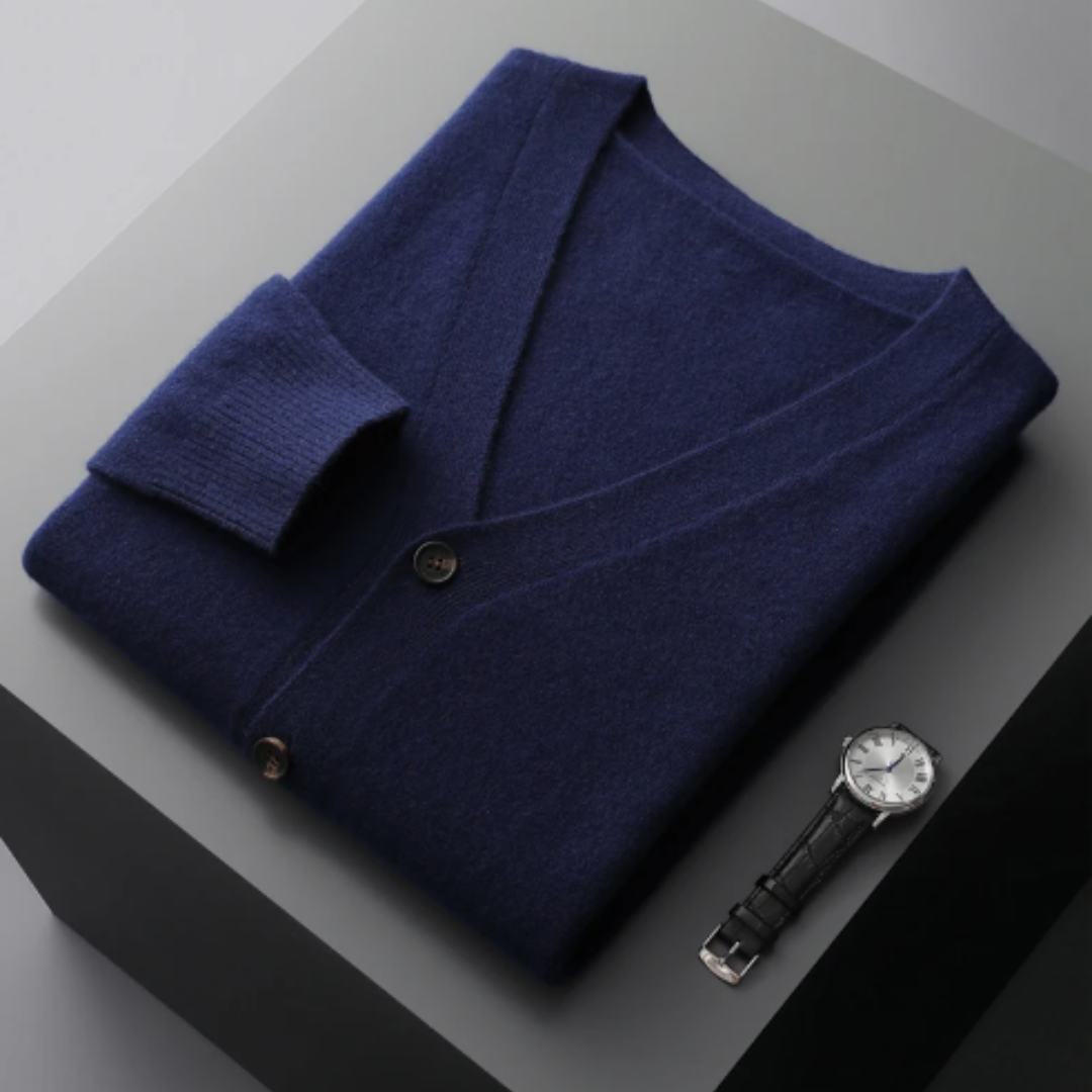 Nicholas | Men's Classic V-Neck Cardigan for Winter