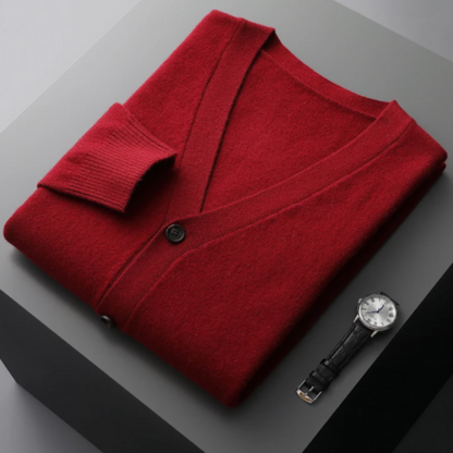 Nicholas | Men's Classic V-Neck Cardigan for Winter