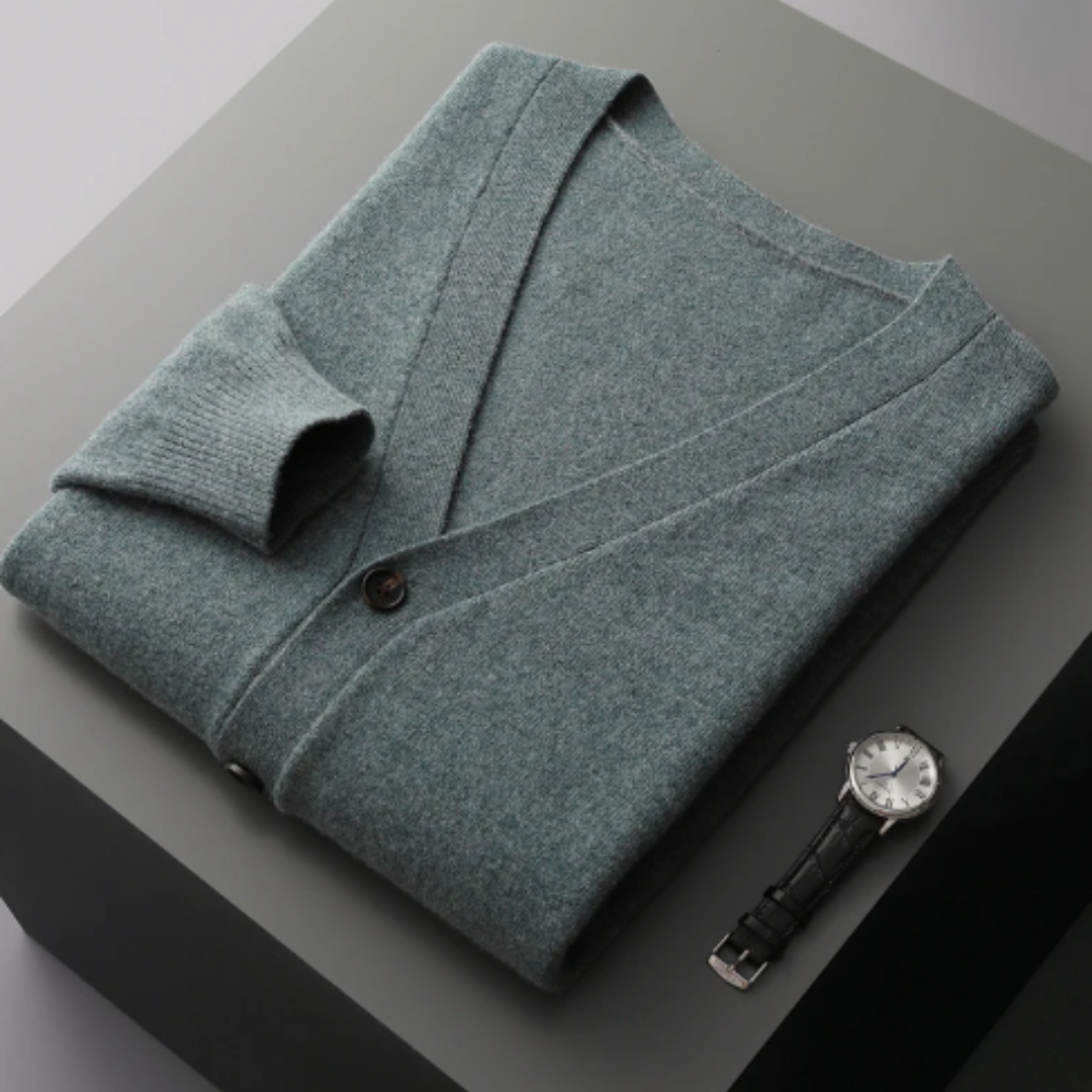 Nicholas | Men's Classic V-Neck Cardigan for Winter
