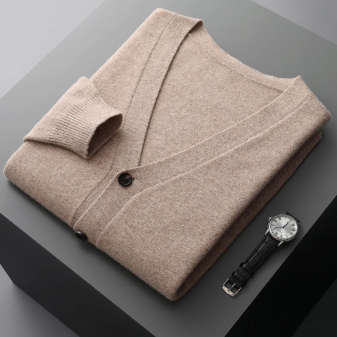 Nicholas | Men's Classic V-Neck Cardigan for Winter