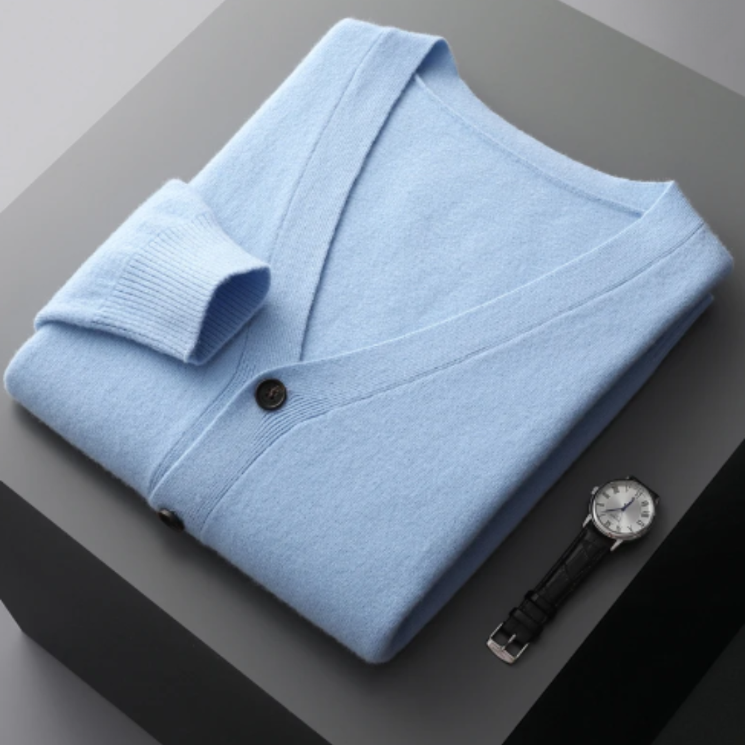 Nicholas | Men's Classic V-Neck Cardigan for Winter