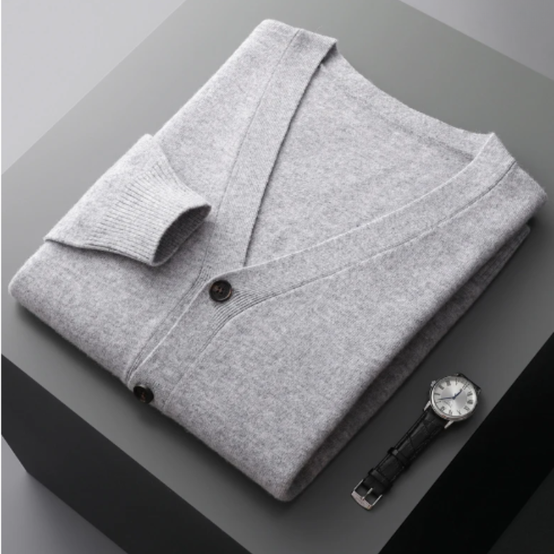 Nicholas | Men's Classic V-Neck Cardigan for Winter