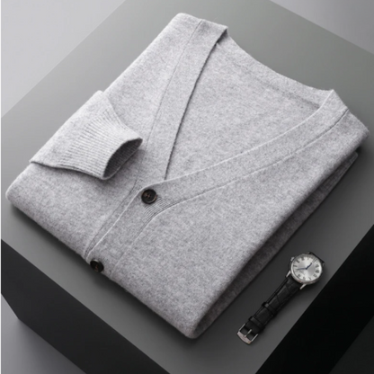 Nicholas | Men's Classic V-Neck Cardigan for Winter