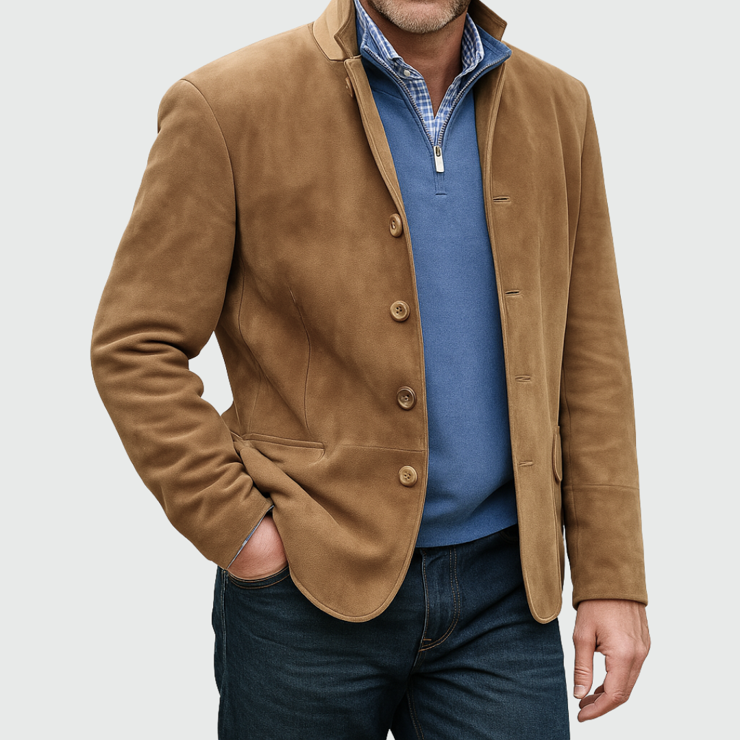 Joseph | Men's Suede-Style Button-Up Jacket