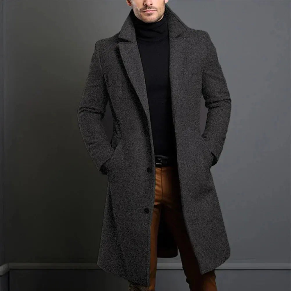 Mason | Men's Stylish Long Button-Front Coat for Winter