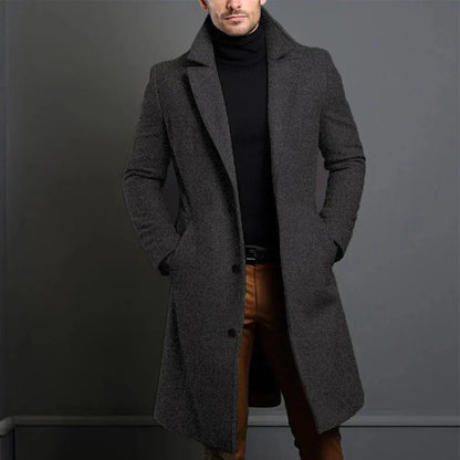Mason | Men's Stylish Long Button-Front Coat for Winter