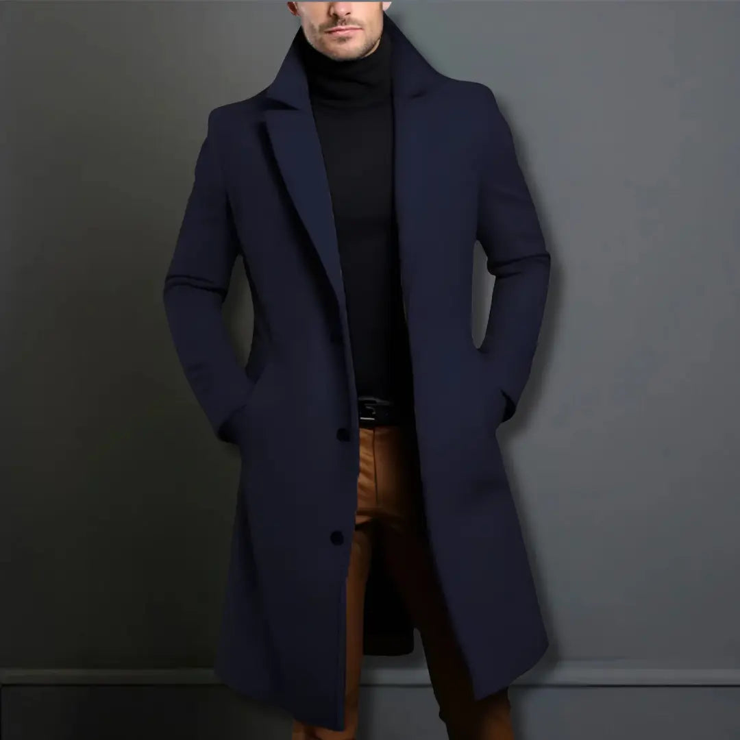 Mason | Men's Stylish Long Button-Front Coat for Winter