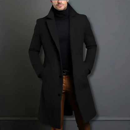 Mason | Men's Stylish Long Button-Front Coat for Winter