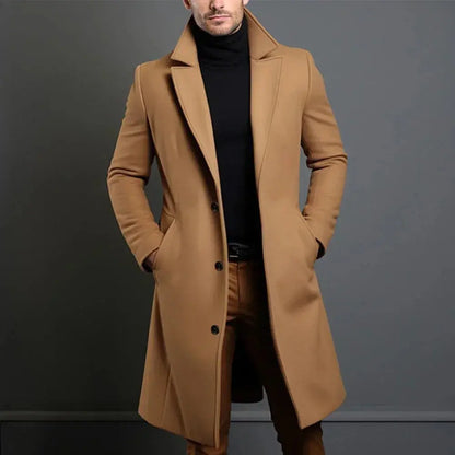 Mason | Men's Stylish Long Button-Front Coat for Winter
