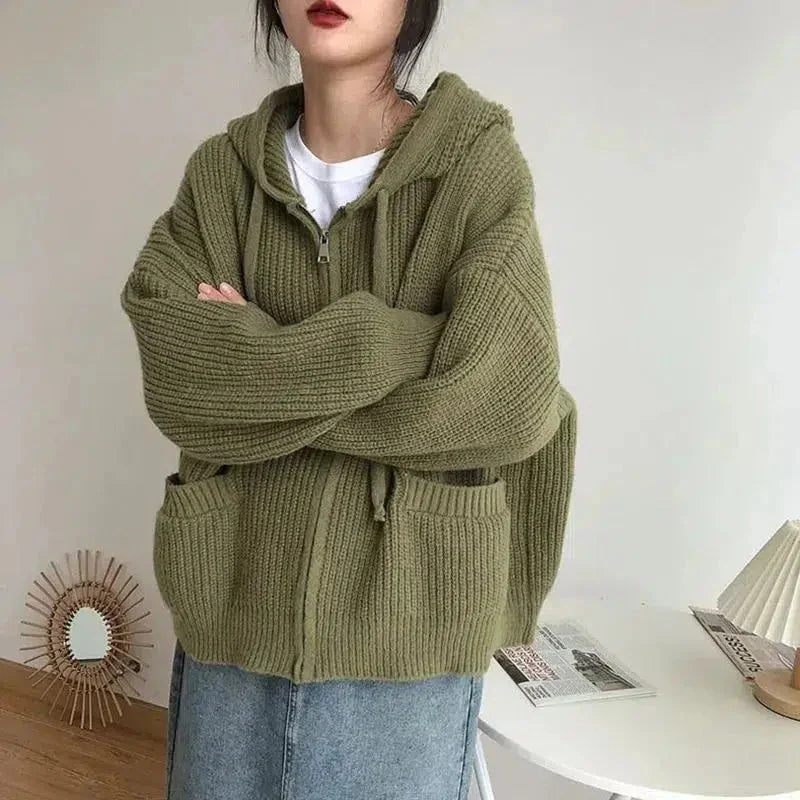 Sofia | Women's Cosy Zip-Up Knit Cardigan for Winter