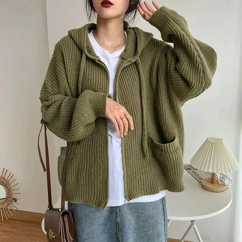 Sofia | Women's Cosy Zip-Up Knit Cardigan for Winter