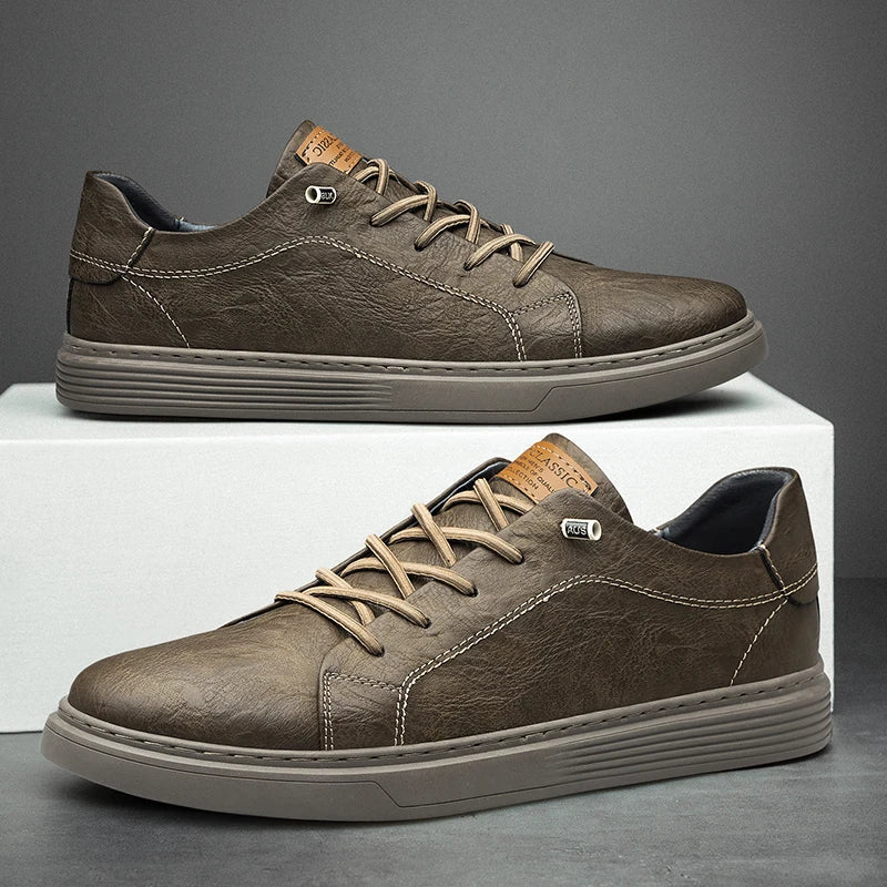 Classic Leather Oxford Trainers