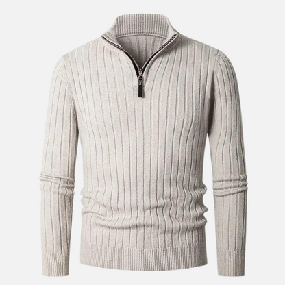Leo | Men's Slim-Fit Quarter-Zip Sweater