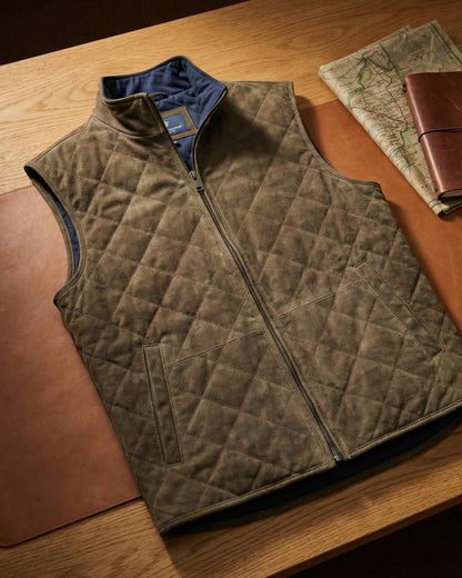 Ben | Men's Premium Quilted Microsuede Vest