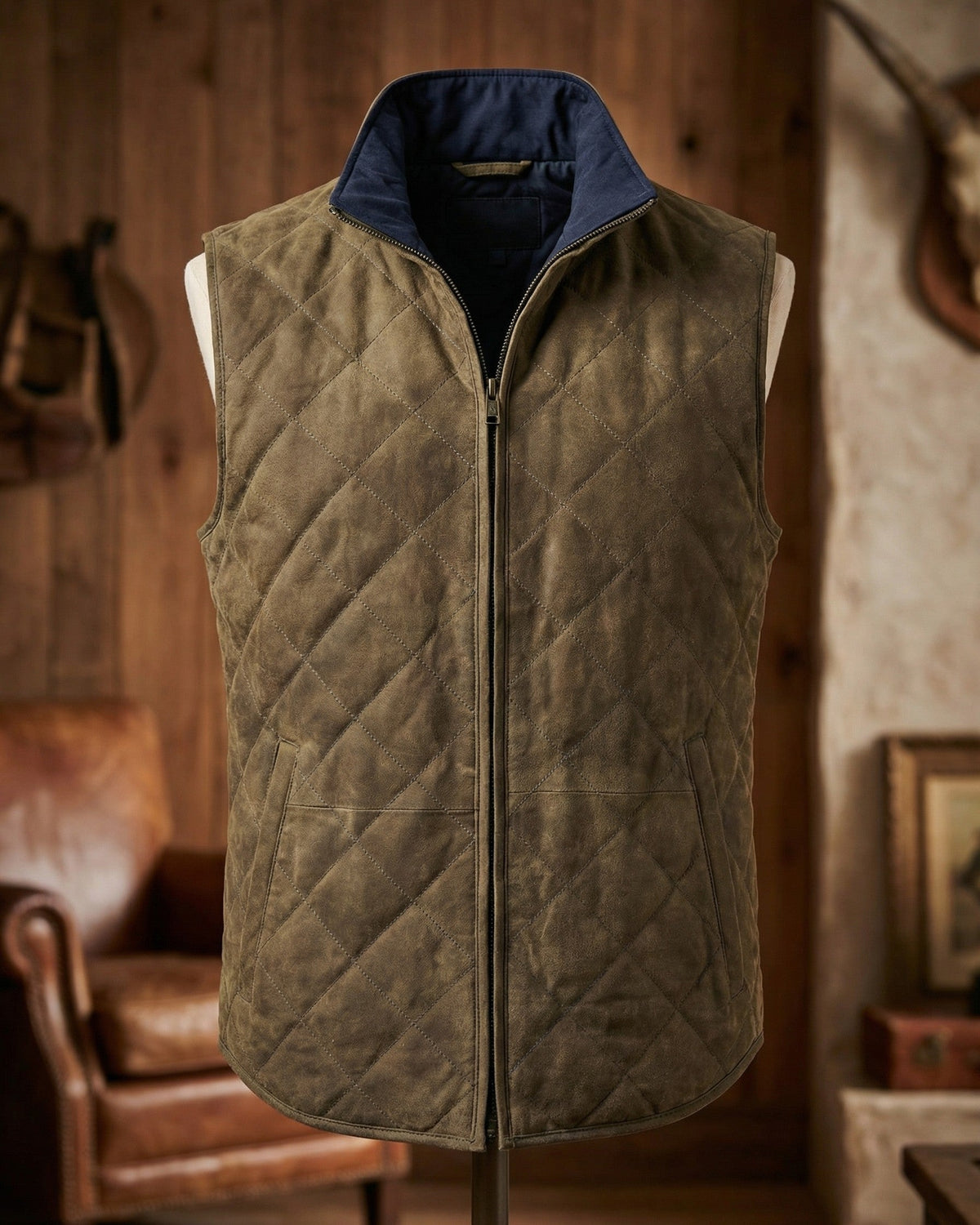 Ben | Men's Premium Quilted Microsuede Vest