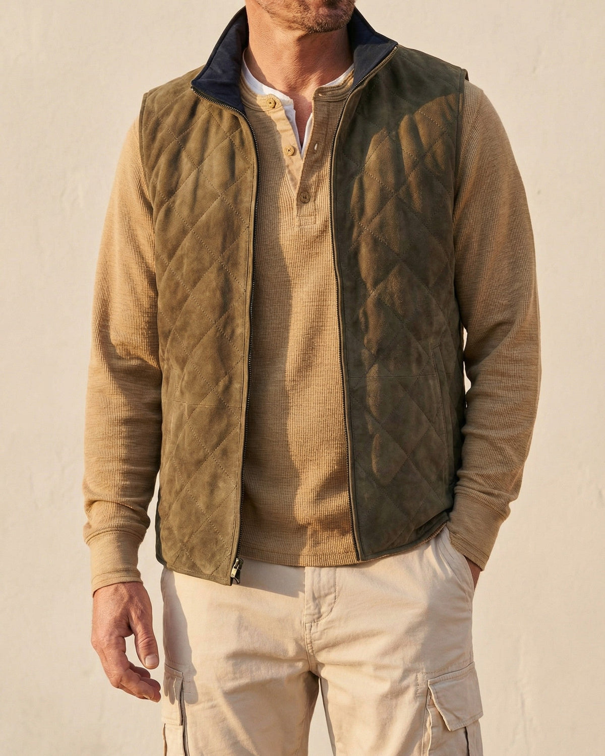 Ben | Men's Premium Quilted Microsuede Vest
