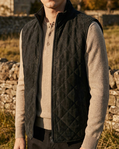 Ben | Men's Premium Quilted Microsuede Vest