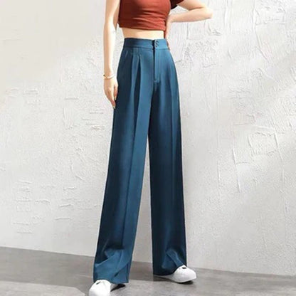 Michelle | Lightweight Breathable High-Waisted Wide-Leg Trousers
