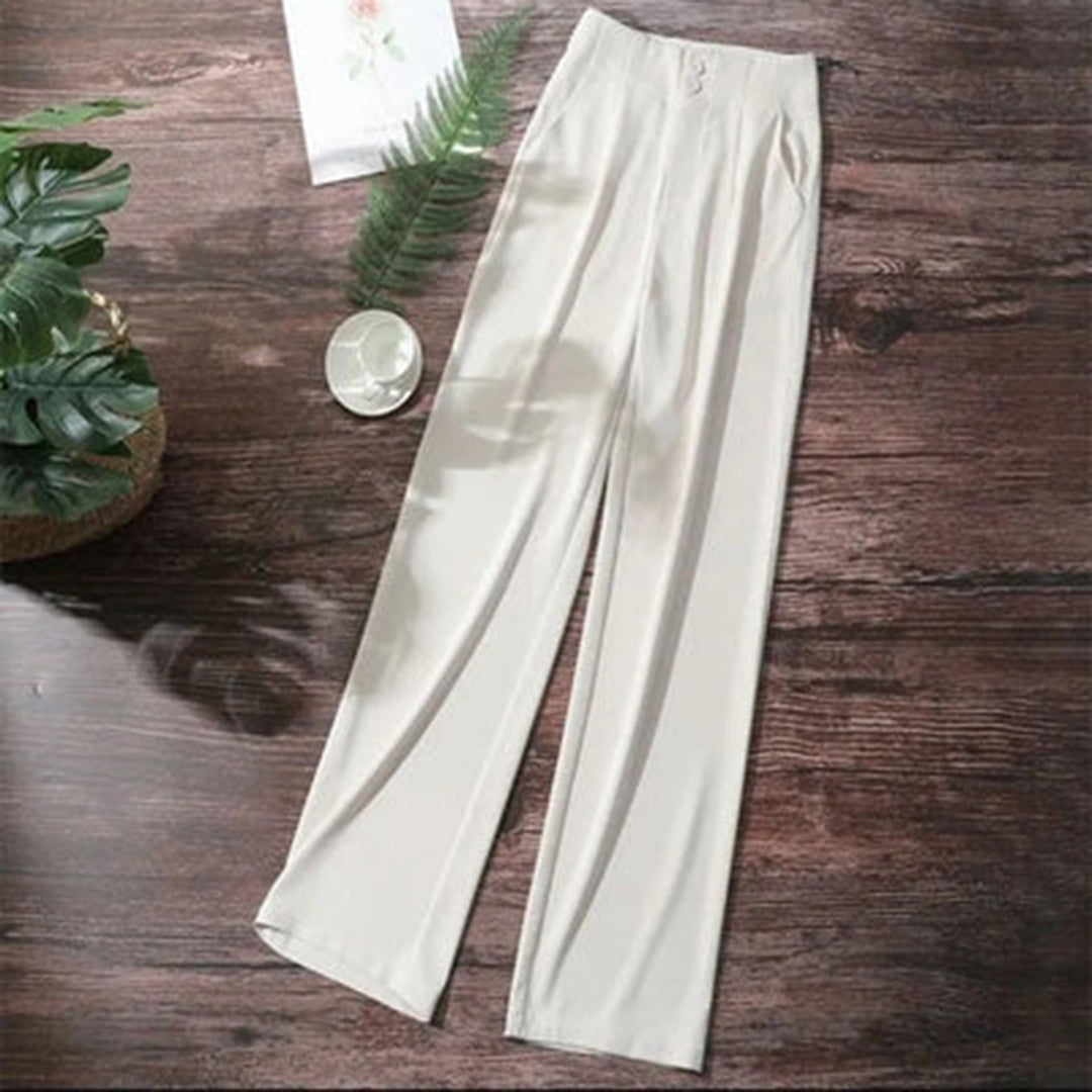 Michelle | Lightweight Breathable High-Waisted Wide-Leg Trousers