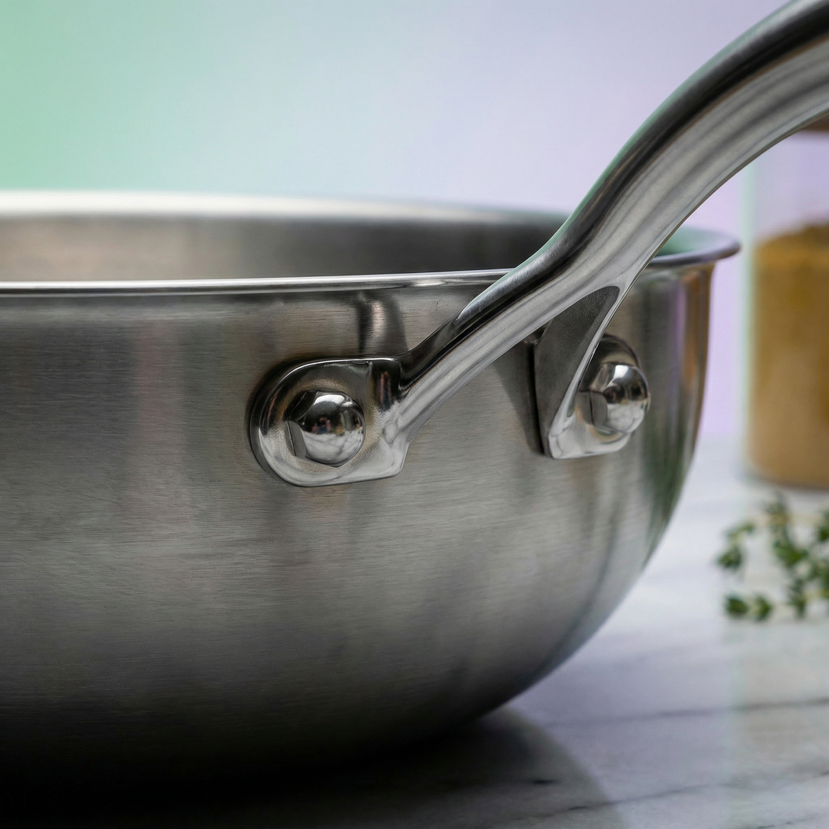 Professional Titanium Frying Pan | 5-Layer Construction for Superior Heat Distribution