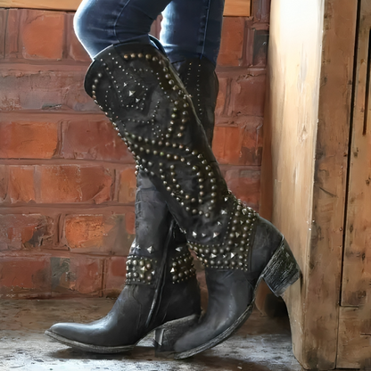 Zenobia | Women's Stylish Stud-Detail Boots