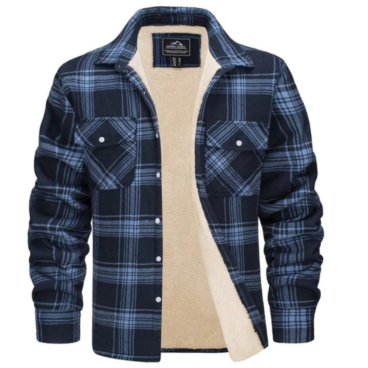 Derrick | Men's Cosy Sherpa-Lined Plaid Shirt Jacket