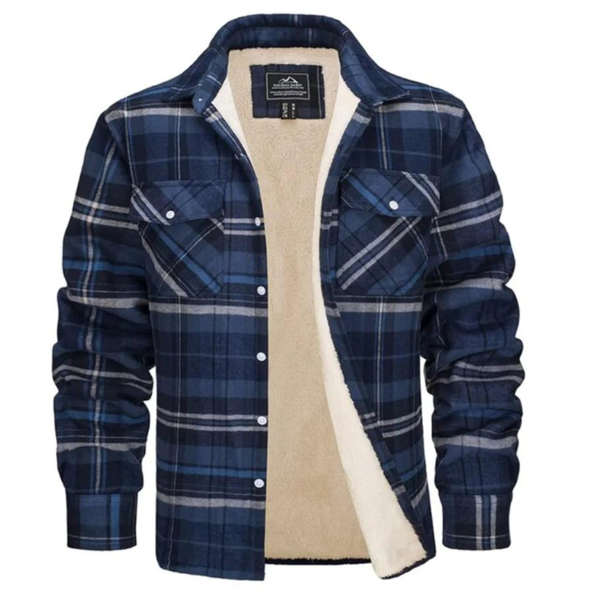 Derrick | Men's Cosy Sherpa-Lined Plaid Shirt Jacket