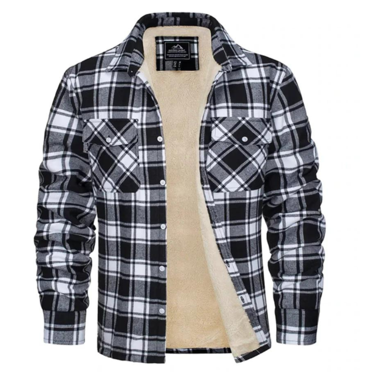 Derrick | Men's Cosy Sherpa-Lined Plaid Shirt Jacket