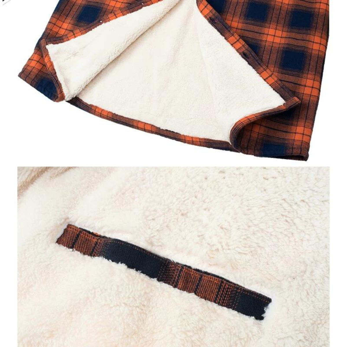 Derrick | Men's Cosy Sherpa-Lined Plaid Shirt Jacket
