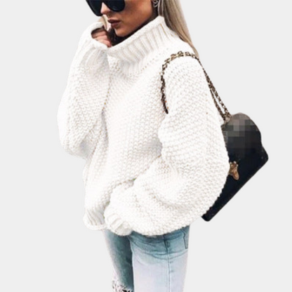 Isabella | Women's Cosy Oversized Turtleneck Knit Jumper for Winter