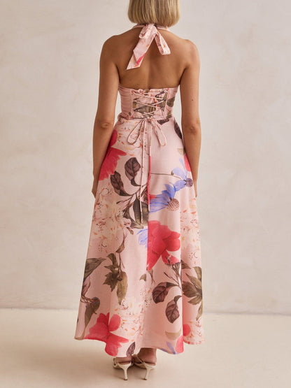 Elegant Plunging V-Neck Maxi Dress
