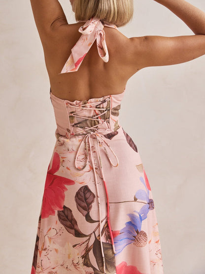 Elegant Plunging V-Neck Maxi Dress
