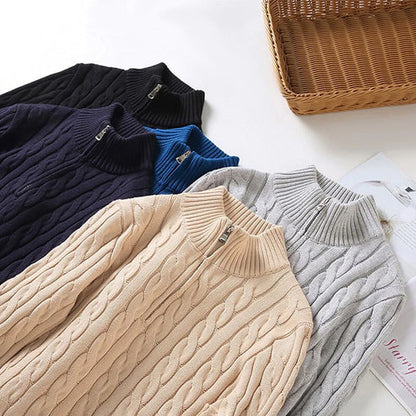 Archie | Men's Cable-Knit Quarter-Zip Jumper for Winter