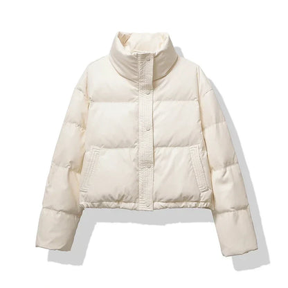 Madeline | Women's Cropped High-Shine Puffer Jacket for Winter