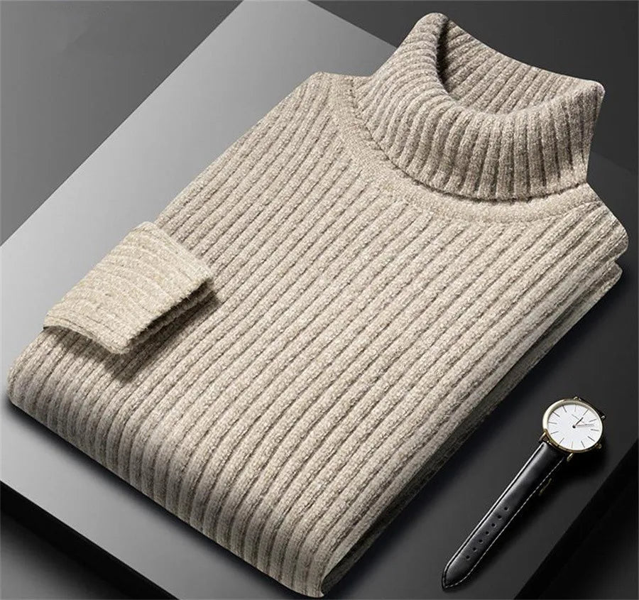 Adam | Men's Rolled-Collar Pullover Jumper for Winter