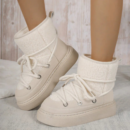 Leanne | Women's Stylish Lace-Up Winter Boots