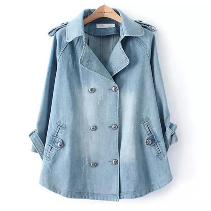 Cleo | Women's Everyday Denim Cape-Style Coat