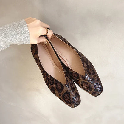 Kensington | Leopard-Print Leather Flats