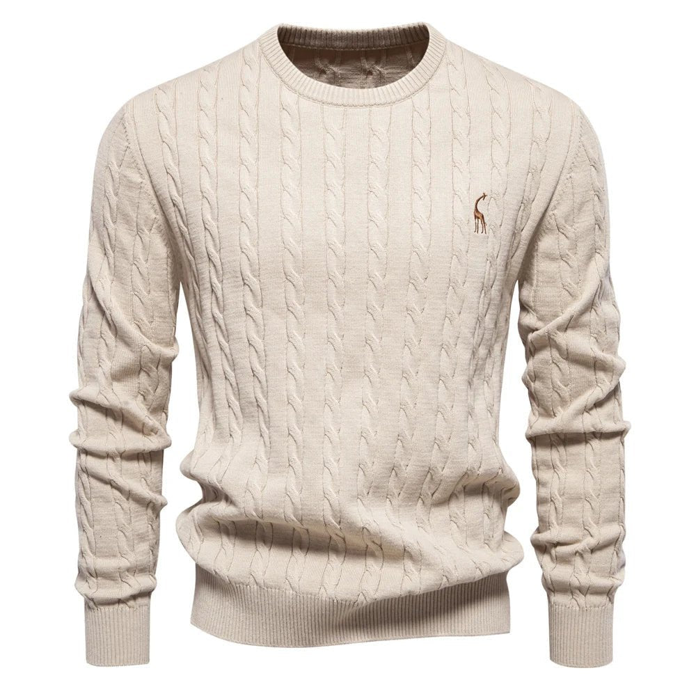 Sebastian | Men's Textured Cable-Knit Jumper for Winter