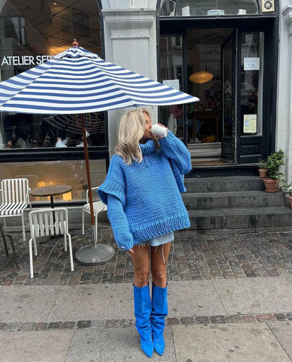 Emma | Women's Cosy Oversized Knit Sweater Dress