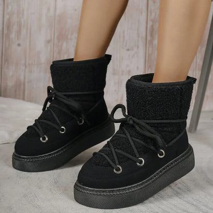 Leanne | Women's Stylish Lace-Up Winter Boots