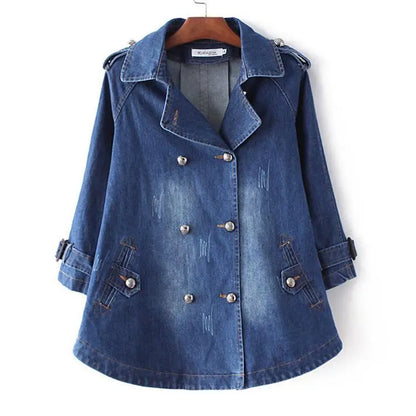 Cleo | Women's Everyday Denim Cape-Style Coat