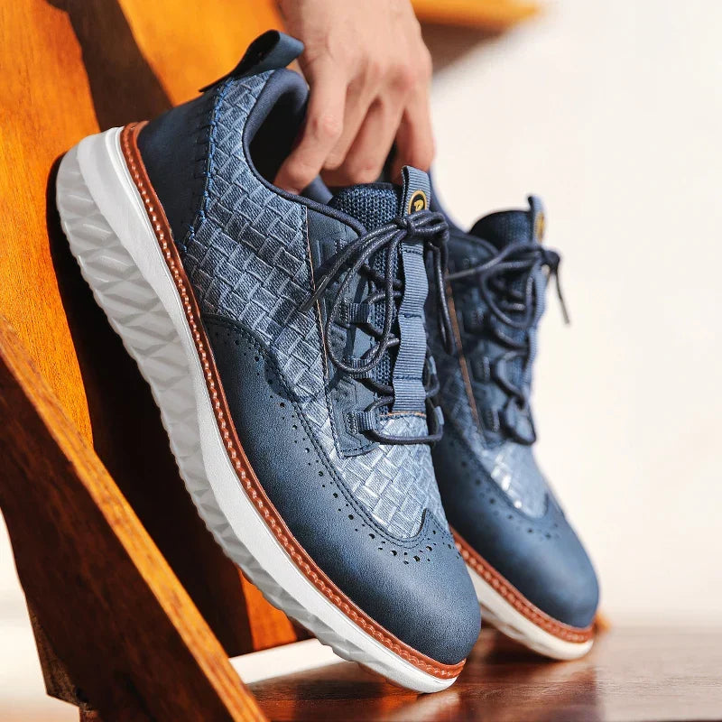 Toby | Men's Breathable Leather Trainers