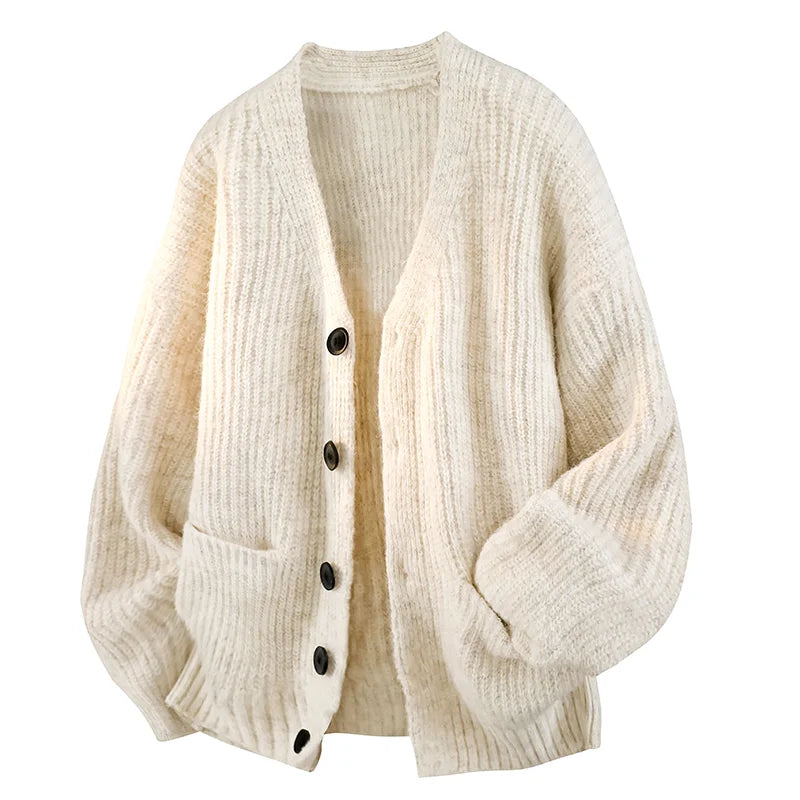 Lewis | Men's Cosy Oversized V-Neck Cardigan for Winter