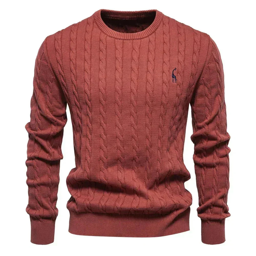 Sebastian | Men's Textured Cable-Knit Jumper for Winter