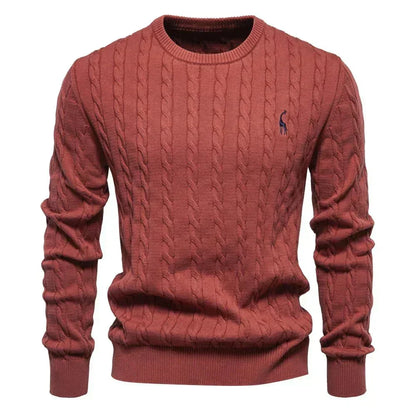 Sebastian | Men's Textured Cable-Knit Jumper for Winter