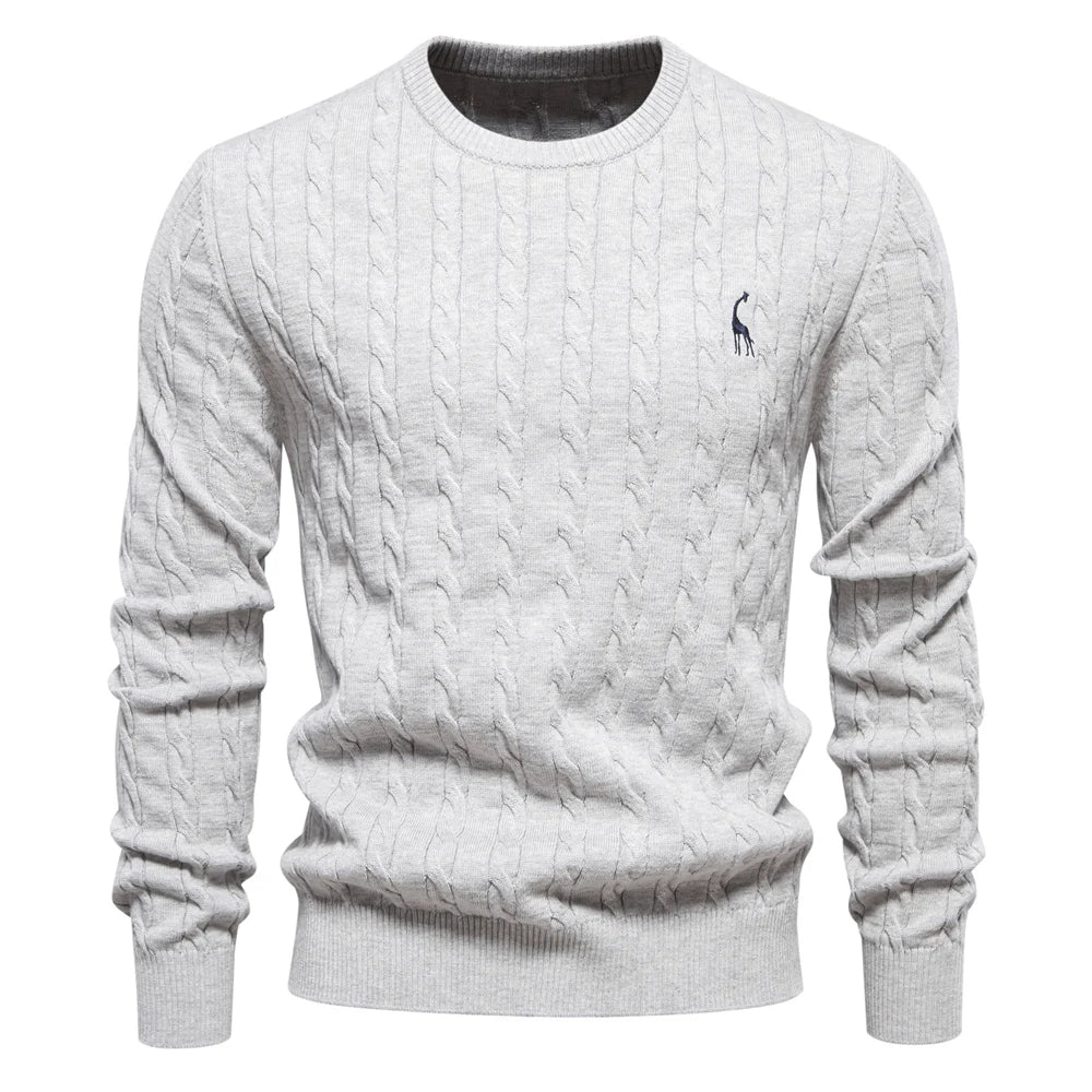 Sebastian | Men's Textured Cable-Knit Jumper for Winter